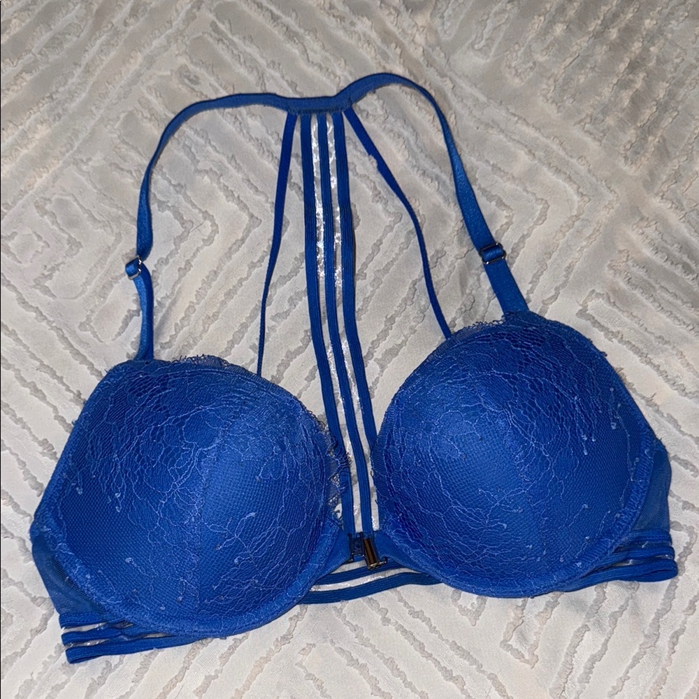 Victoria's Secret Blue Strappy Push-Up Bra